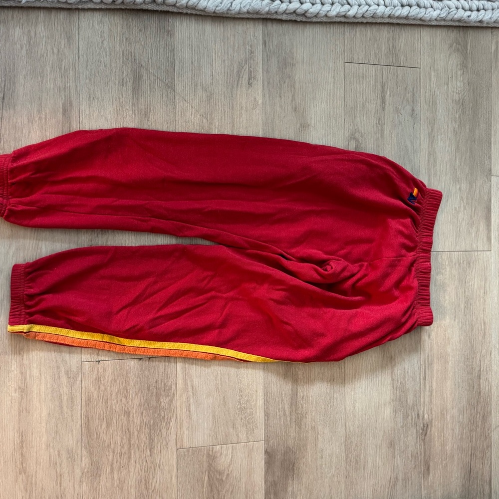Aviator Nation Red and Yellow Track Pants